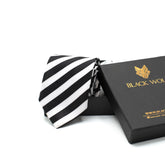 BLACK TUX STRIPE TIE